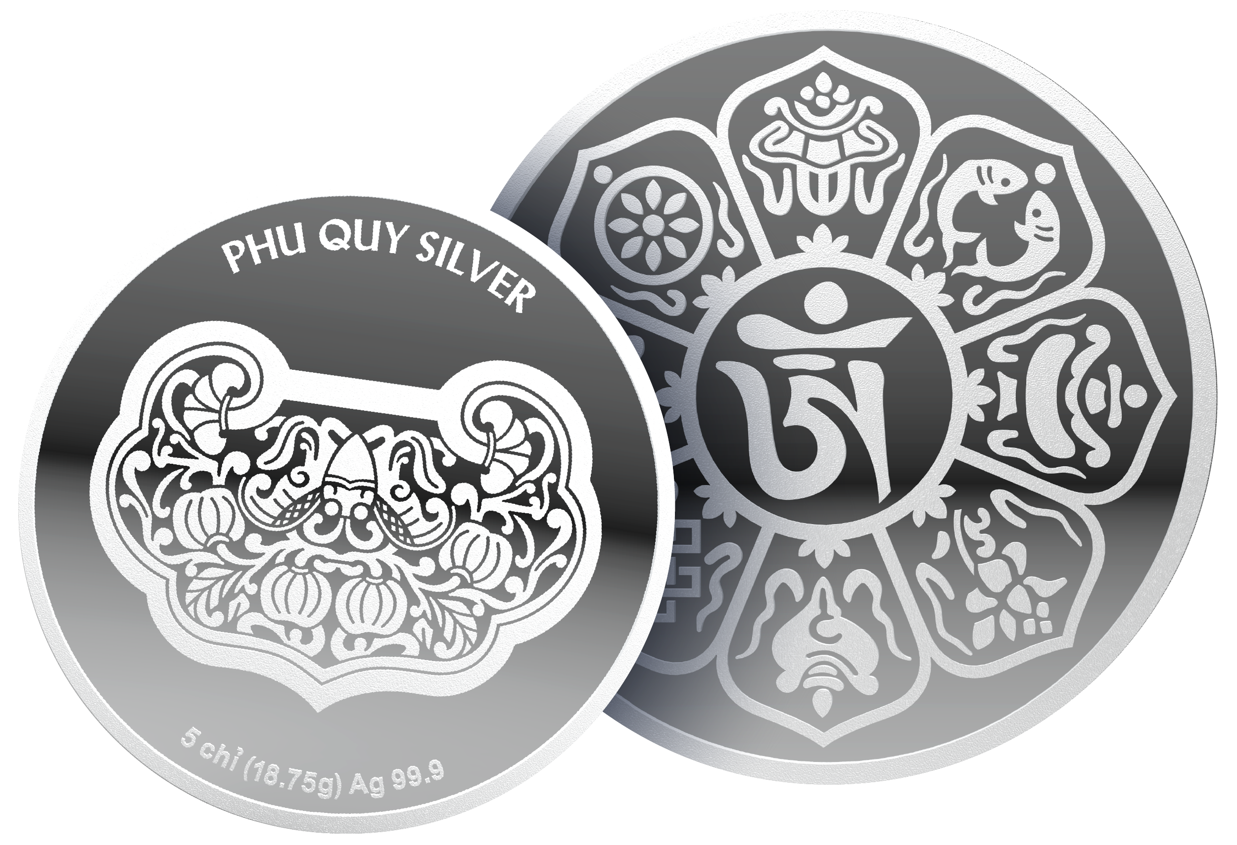 Đồng bạc Bát Bảo Cát Tường Phú Quý 5 chỉ (5.0 Chỉ)